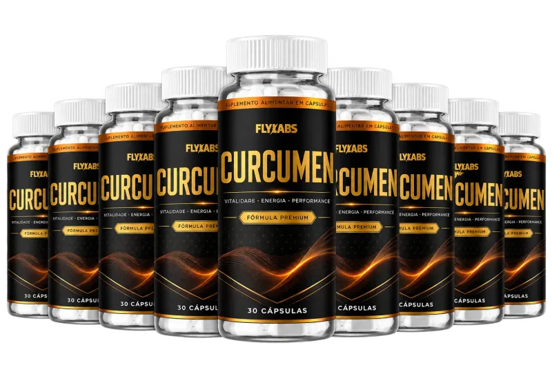 Linha de frascos de Curcumen